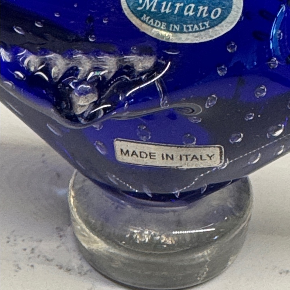 Vintage Murano Blue Fish Glass Figurine - Picture 3 of 8